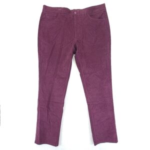 Holderness & Bourne Men's Baxter Corduroy Tailored Fit Pants 36x30 Purple NWT